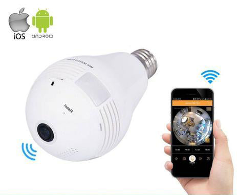 Lâmpada LED com câmera embutida 1080p Wi-Fi – SpyLED360™