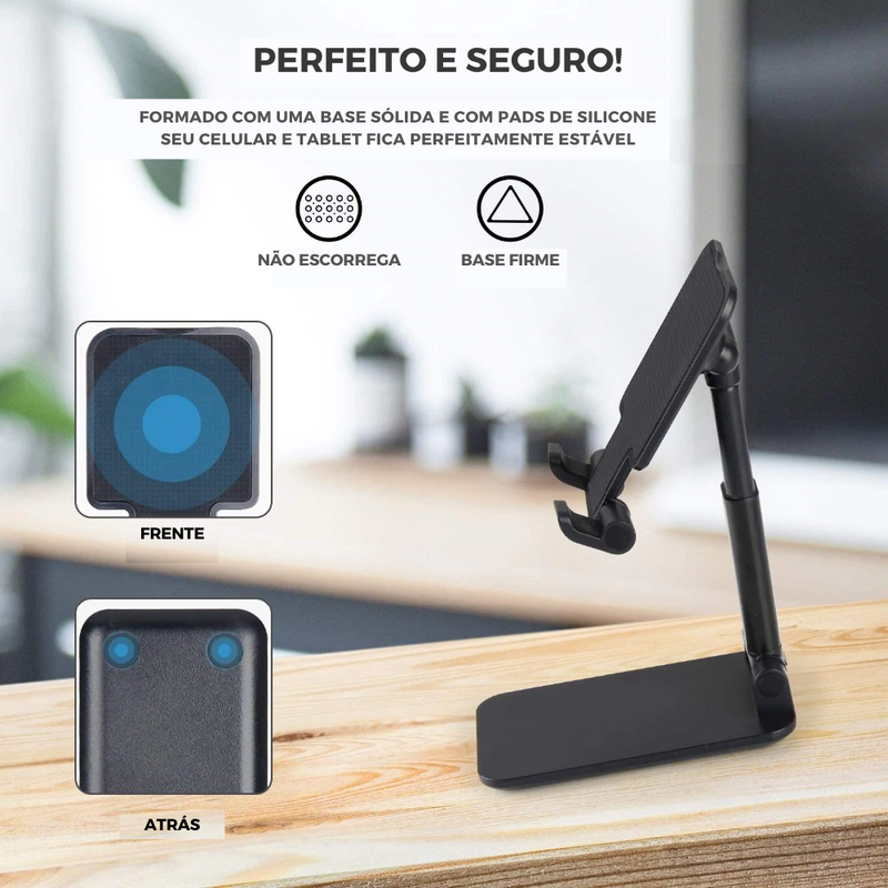 Suporte Celular e Tablet –  Dobrável, Ergonômico e Portátil