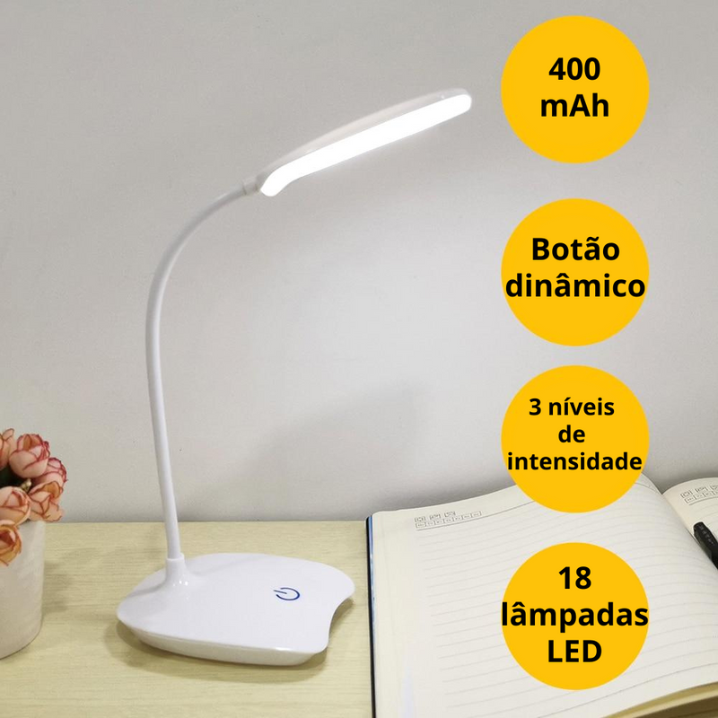 Luminária de Mesa LED – Carregamento USB