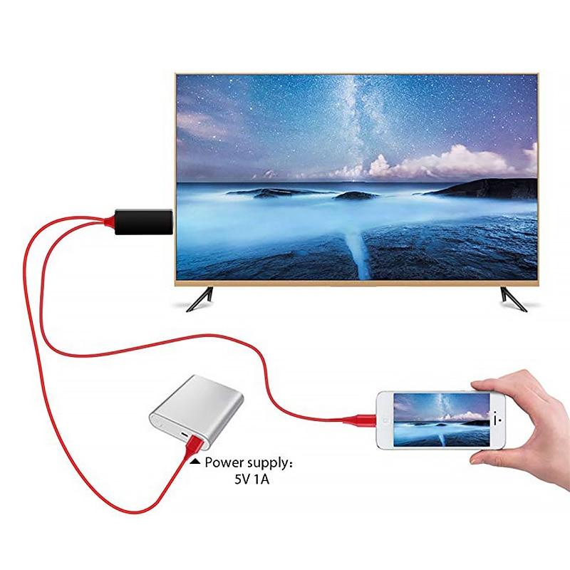 Adaptador Móvel 1080P Sem Atraso de Celular para TV HDMI