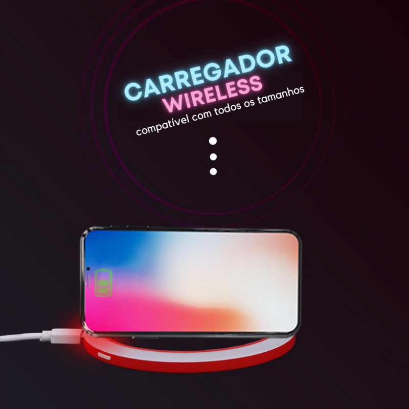 Espelho De Maquiagem com LED e Carregador de Celular – Super Make LED