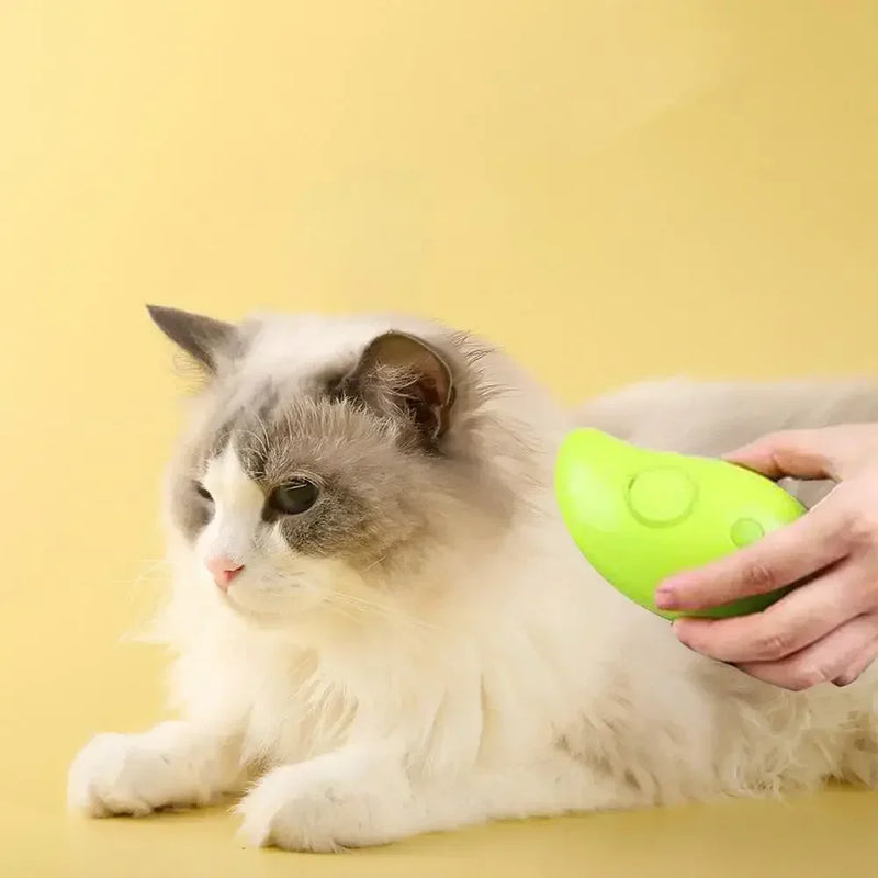 Escova de Vapor para Gatos 3 em 1 Spray Elétrico Escovas tira Pelo