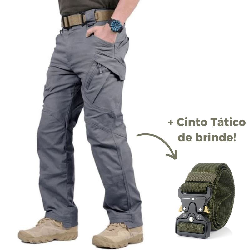 Calça Tática Militar Ultra Resistente e Impermeável + Cinto de Brinde